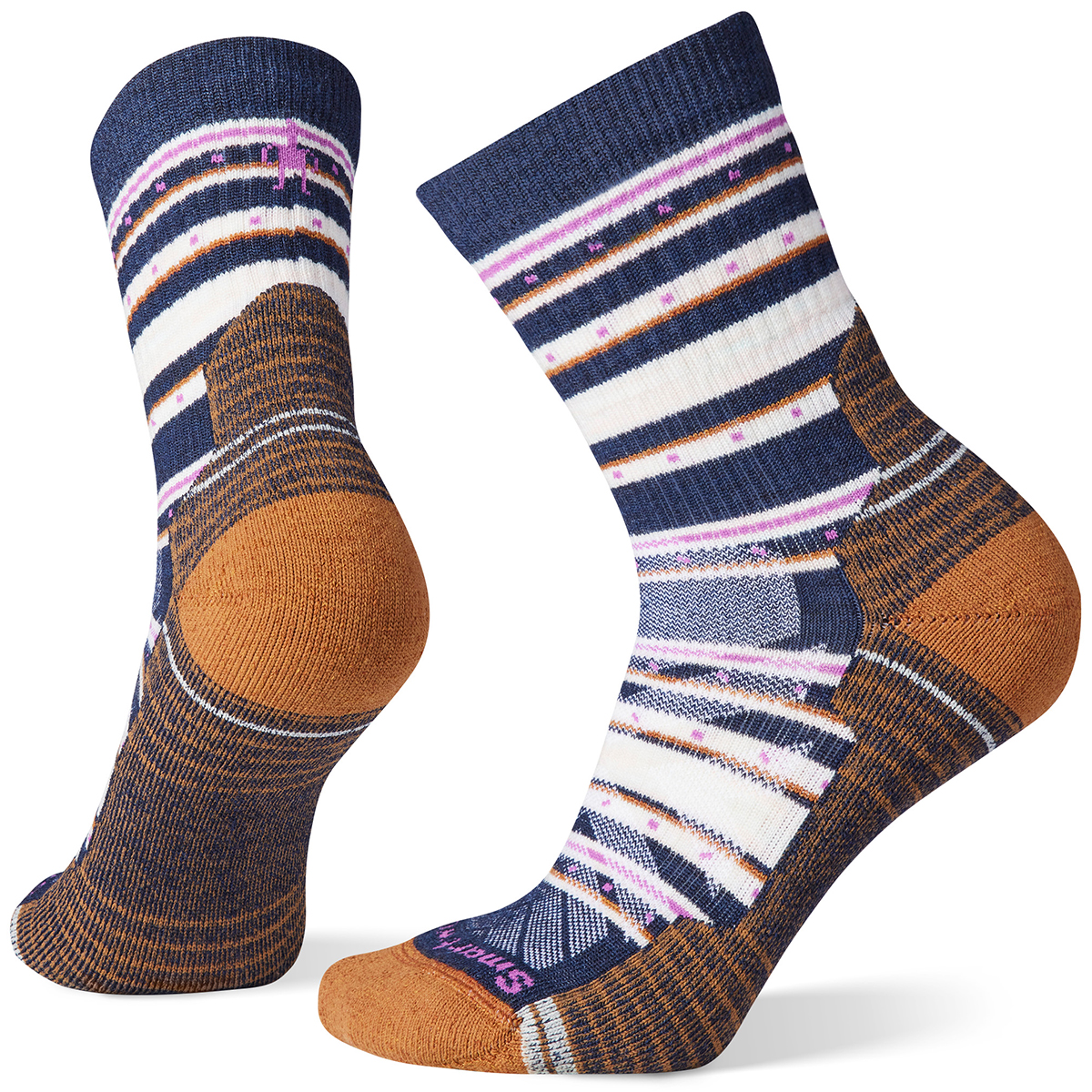 Smartwool Women's Hike Light Cushion Stitch Stripe Mid Crew Socks