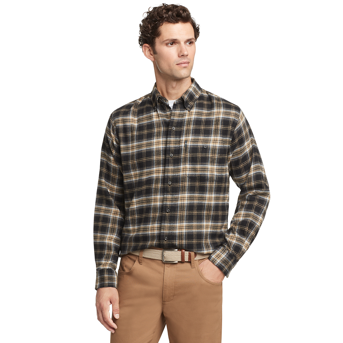 G.h. Bass Men's Fireside Button-Down Flannel Shirt