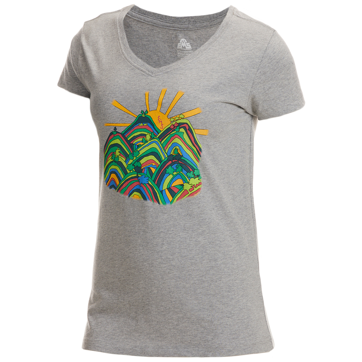 EMS Women’s Throwback ’78 V Neck Short Sleeve Graphic Tee – Size S