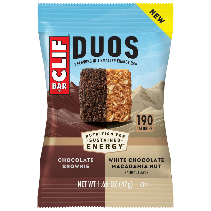 Clif Bar Duos Chocolate Brownie + White Chocolate Macadamia Nut Flavor