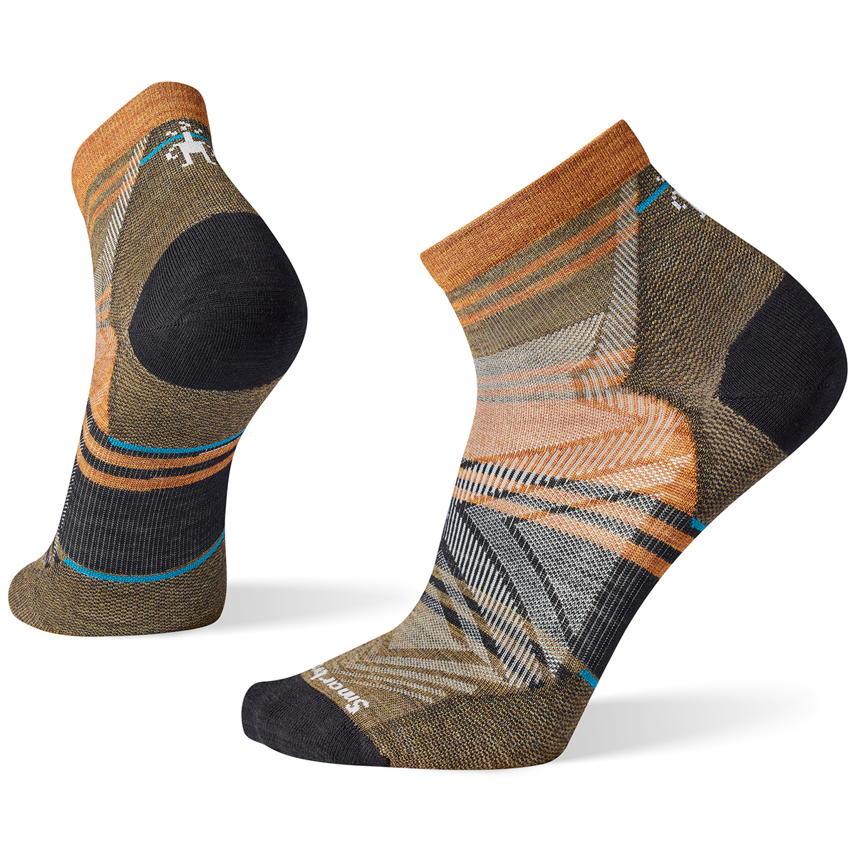 Smartwool Men's Run Zero Cushion Ankle Pattern Socks