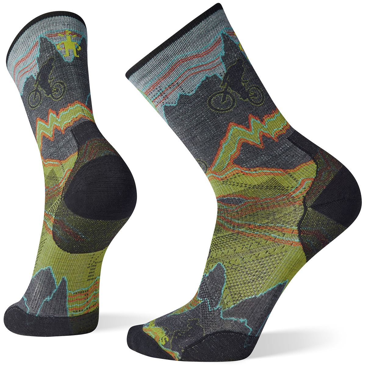 Smartwool Men's Bike Zero Cushion Print Crew Socks