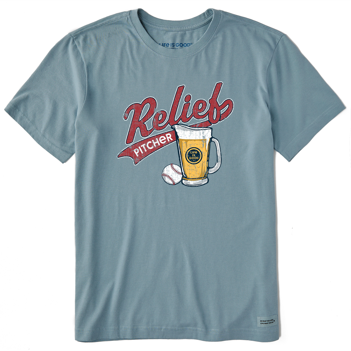 Life Is Good Men's Relief Pitcher Crusher Graphic Tee