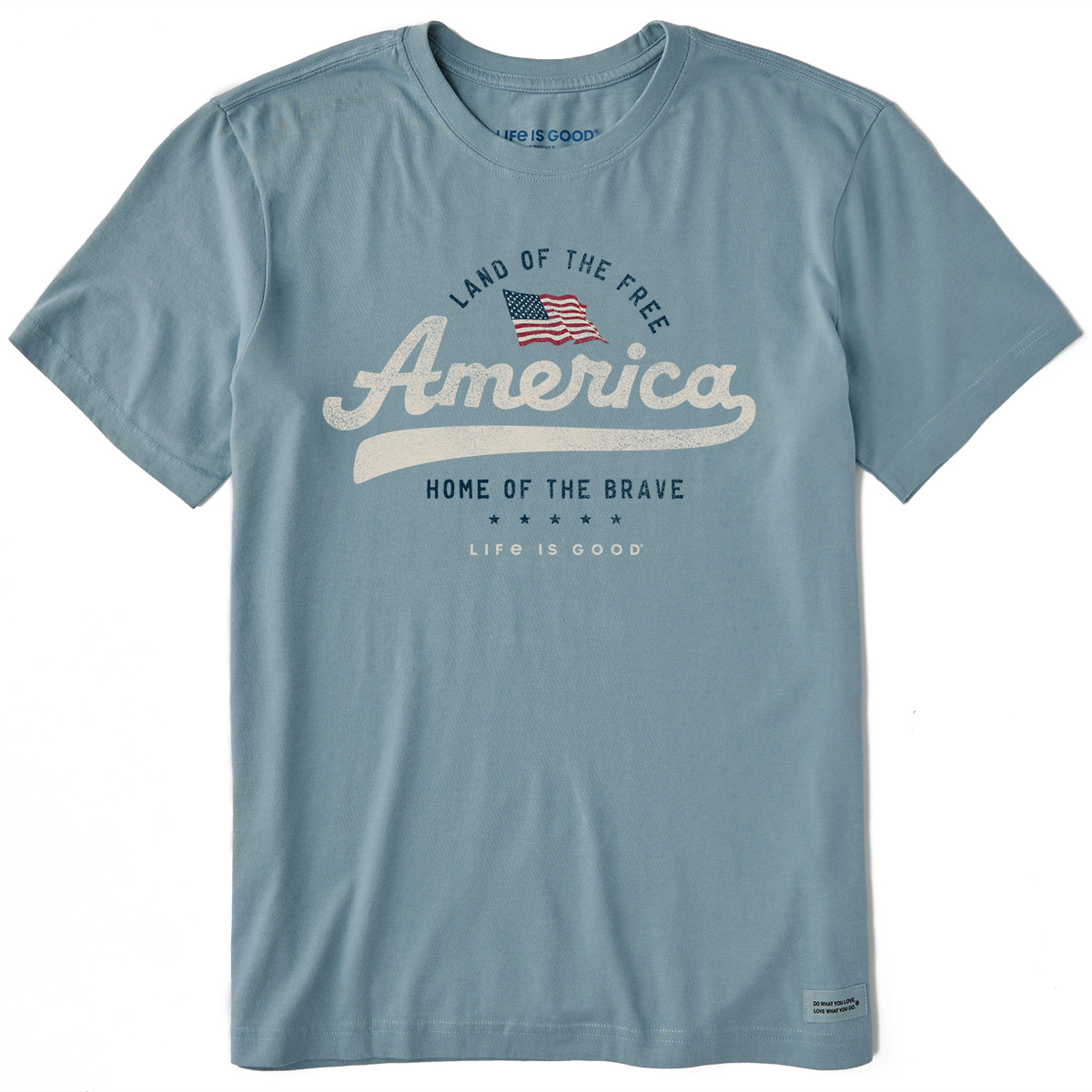 Life Is Good Men's Land Of The Free Short-Sleeve Crusher Tee