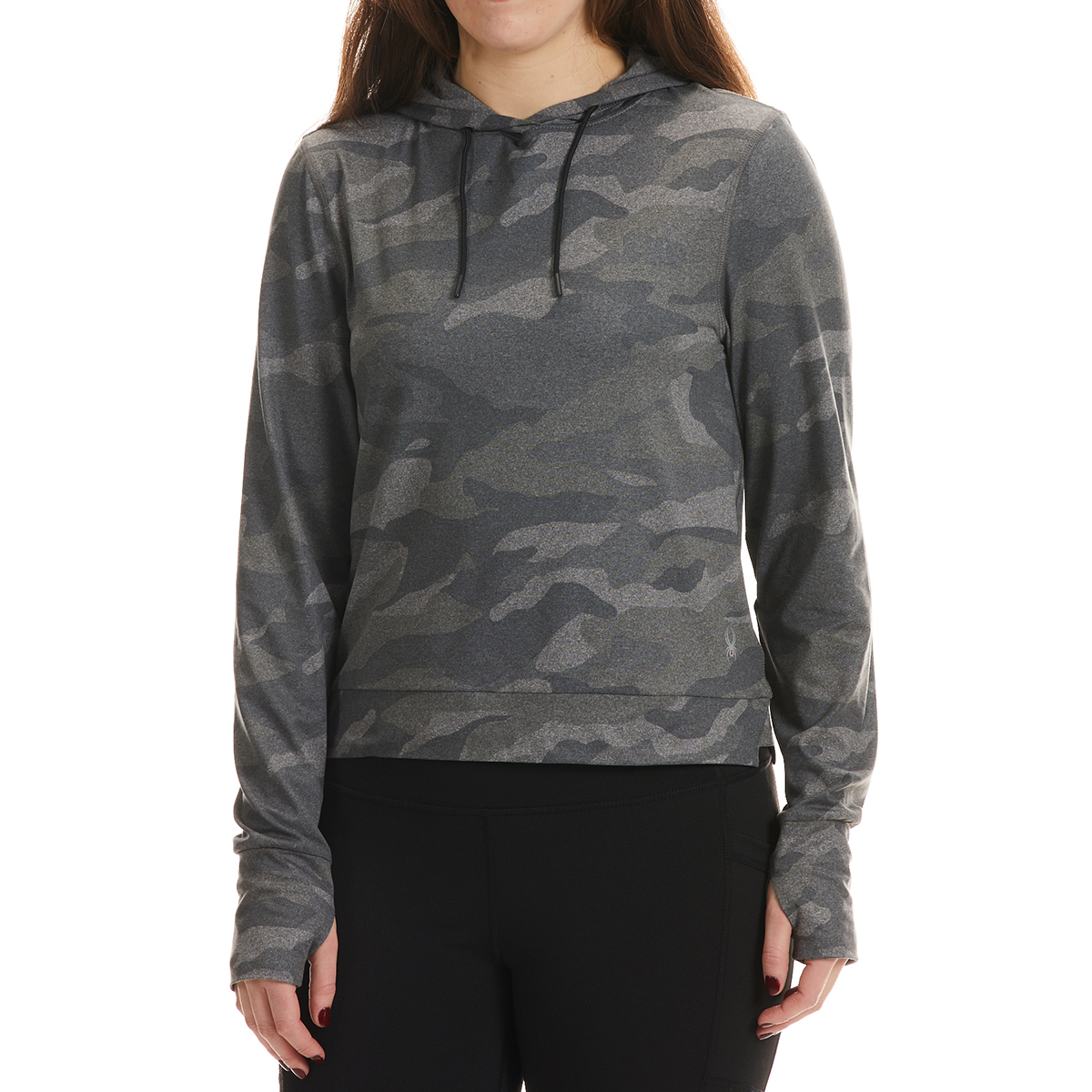 Spyder Women's Long Sleeve Pullover Hoodie W/ Thumbholes