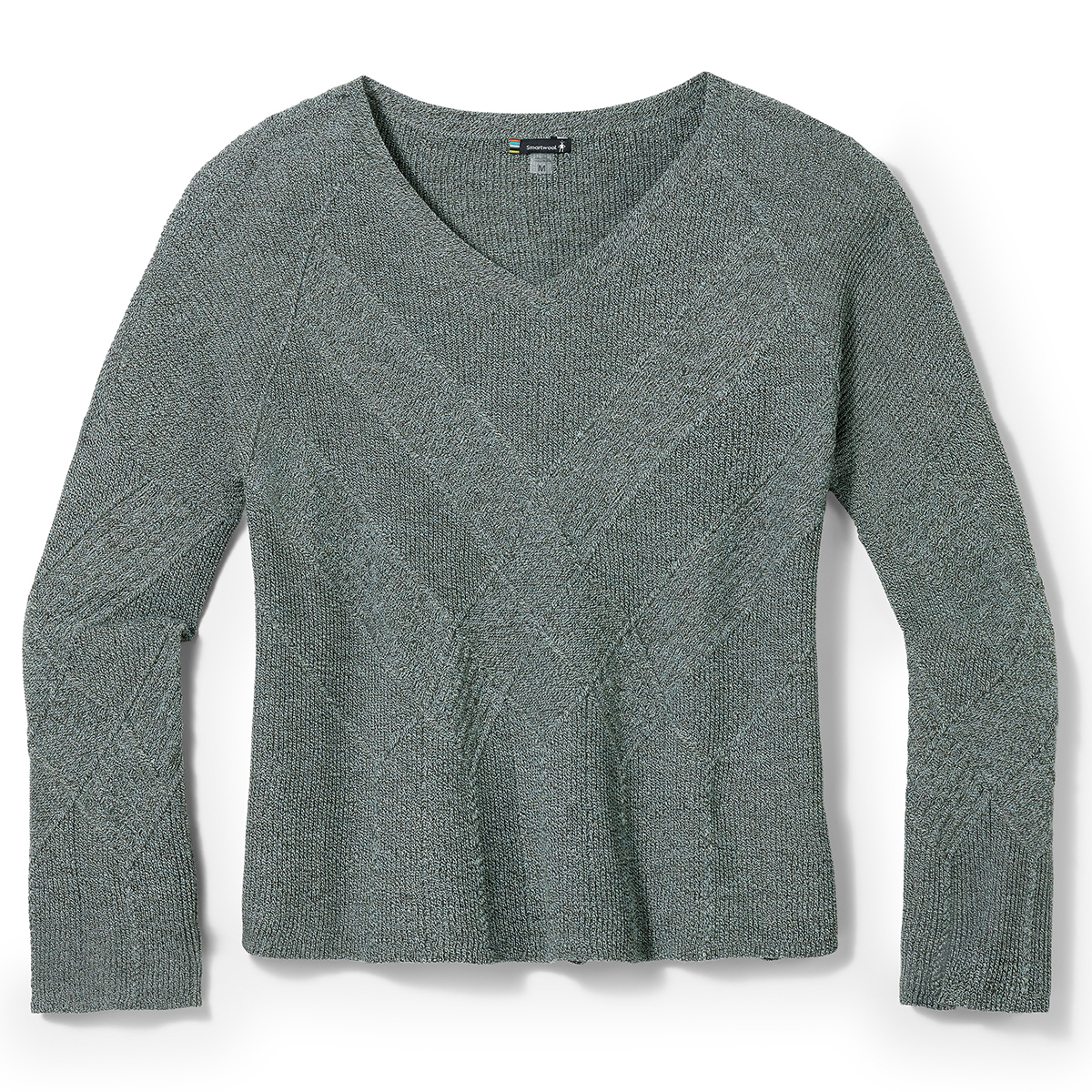 Smartwool Women's Shadow Pine Cable V-Neck Sweater - Size M