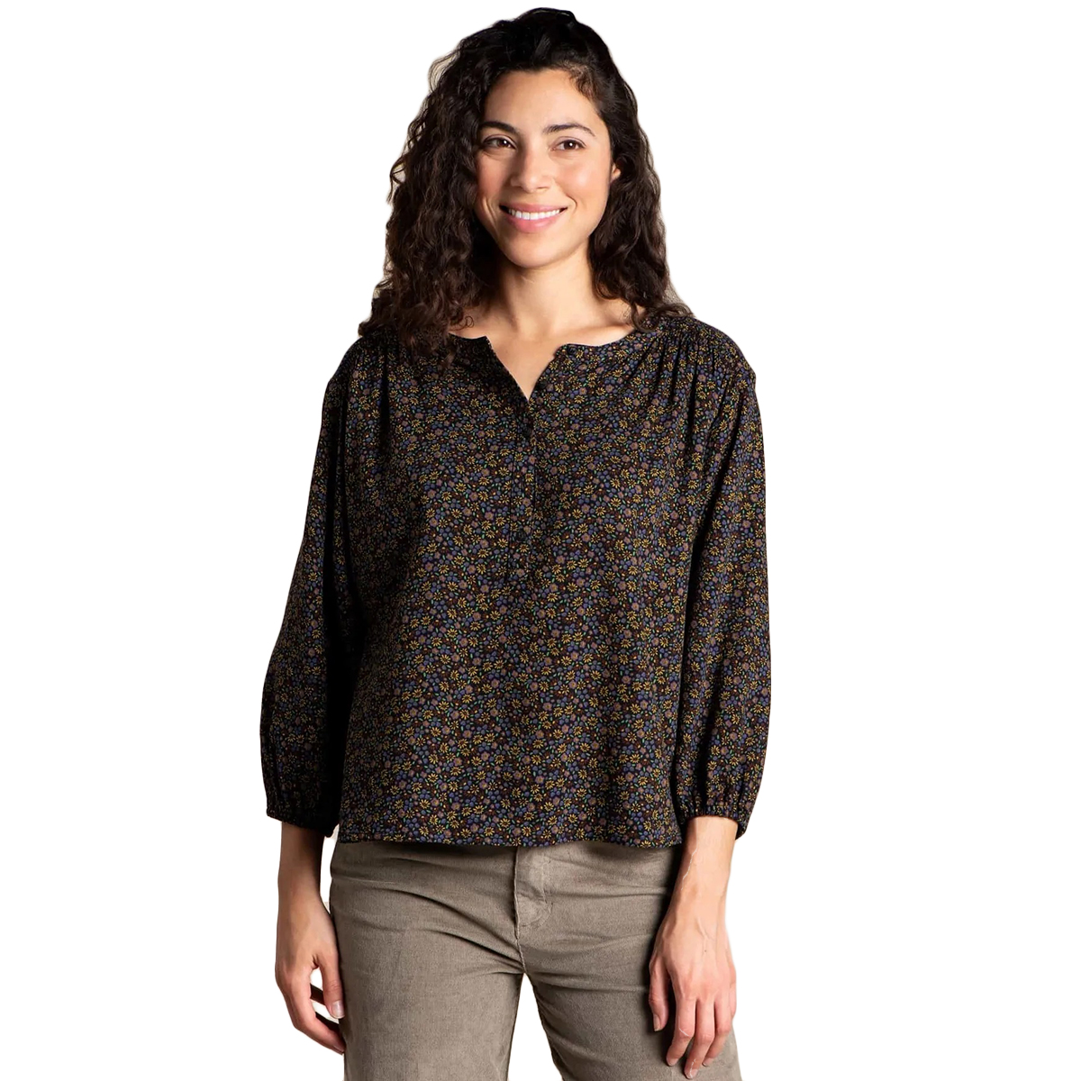 Toad & Co Women's Manzana Long-Sleeve Peasant Top - Size XL