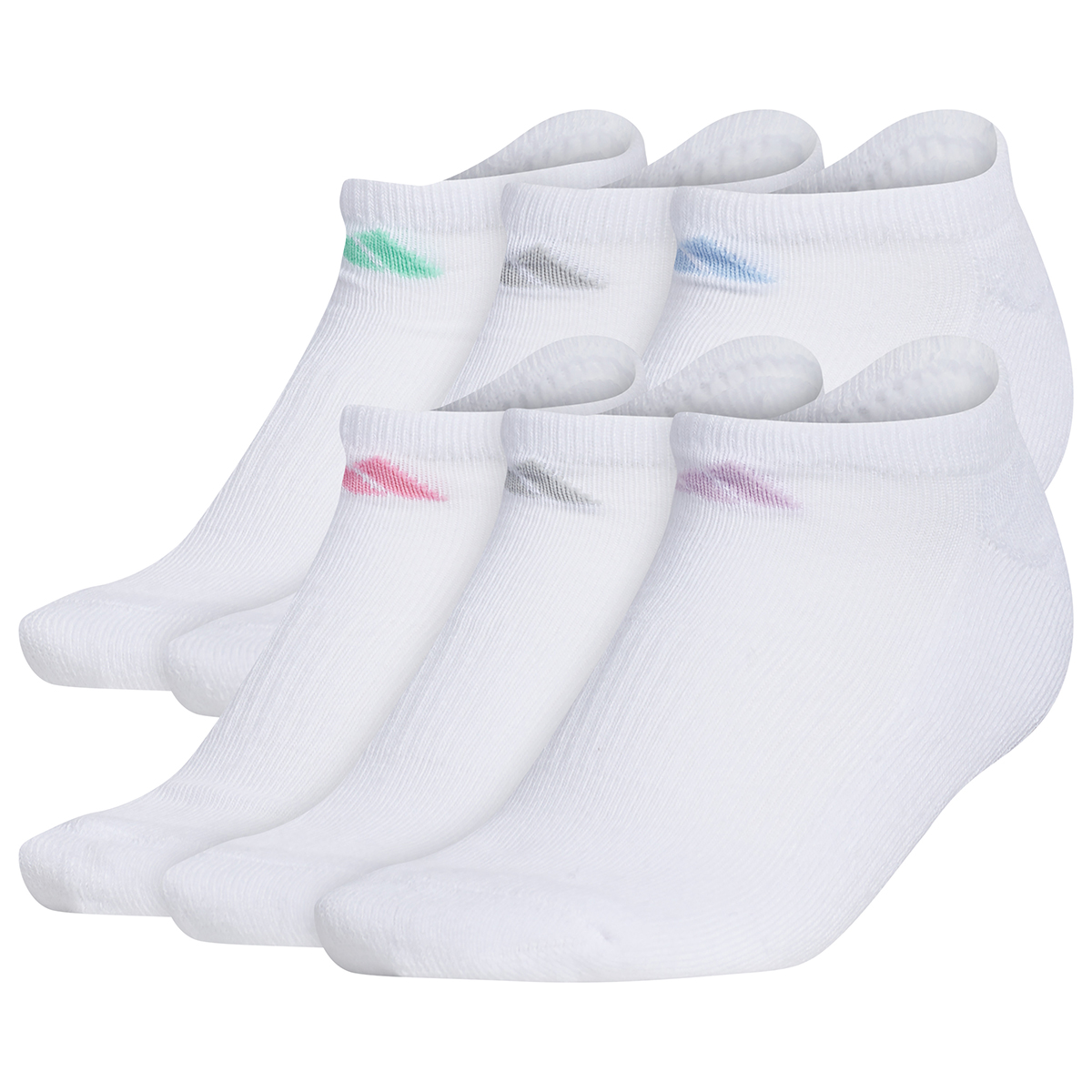 Adidas Women’s Athletic Cushioned No Show Socks, 6 Pack
