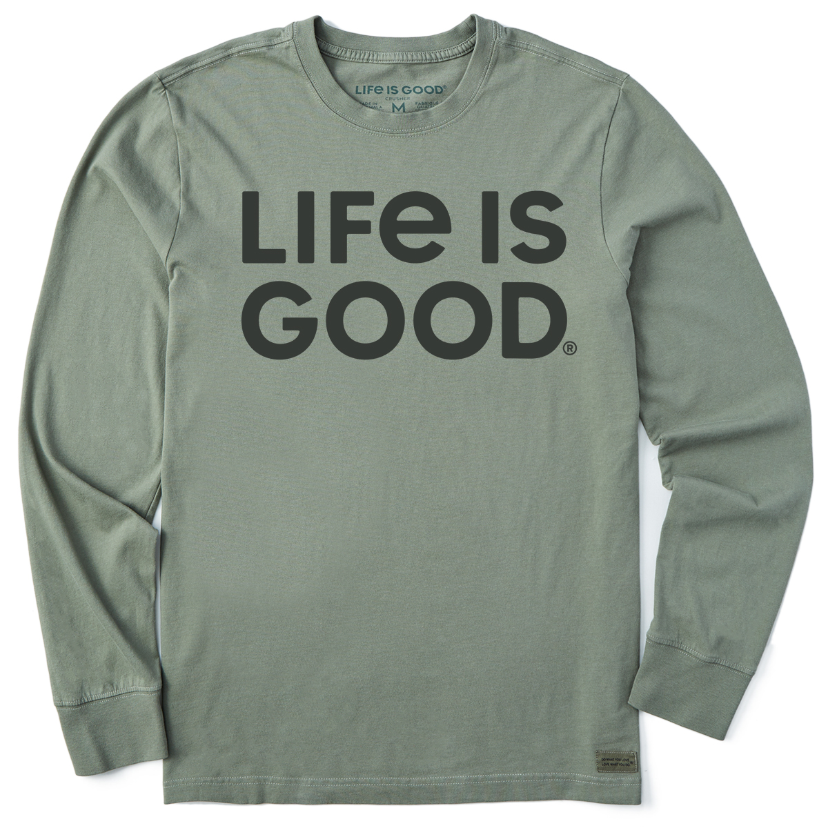 Life Is Good Men's Wordmark Crusher Lite Long-Sleeve Tee