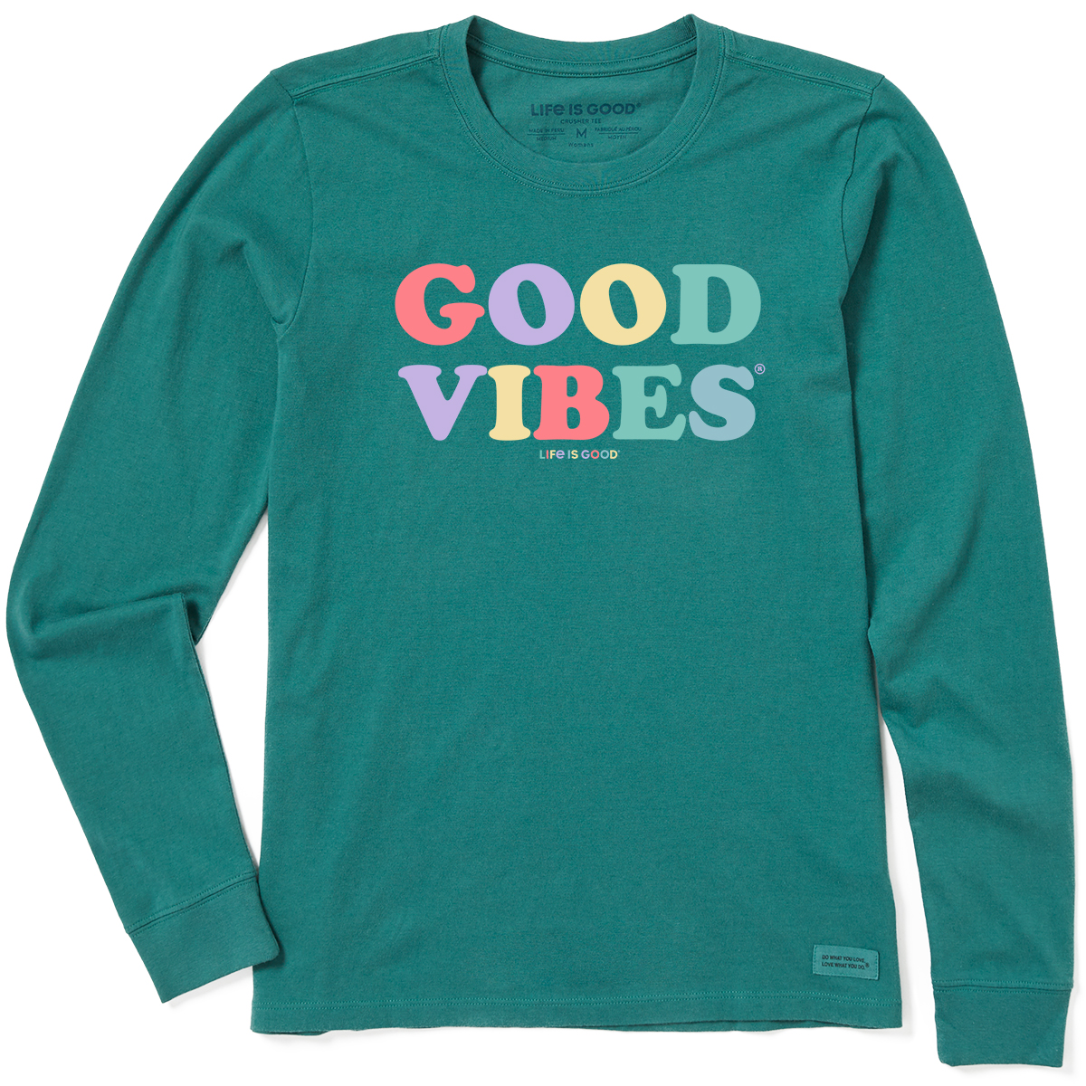 Life Is Good Women's Good Vibes Long-Sleeve Crusher Tee