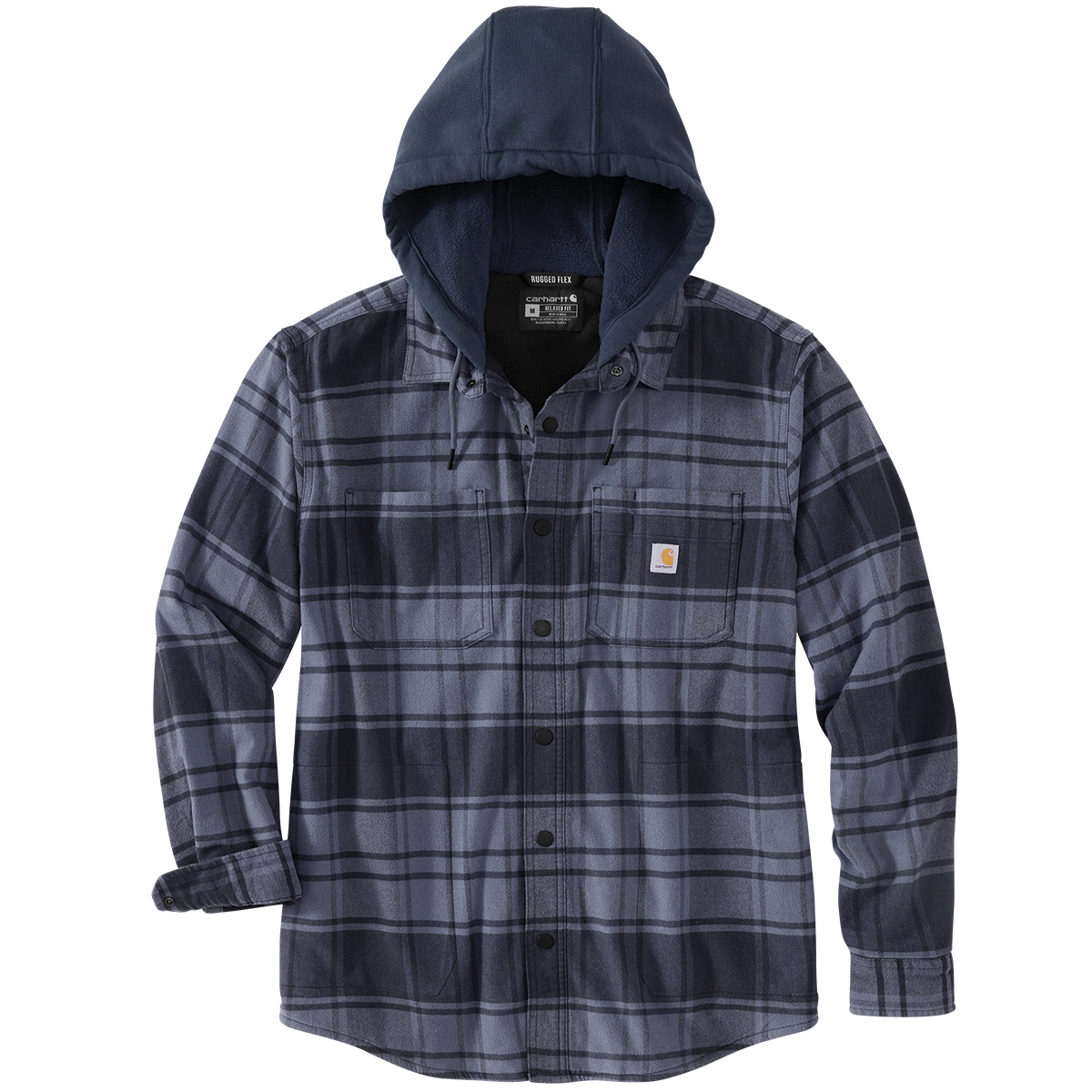 Carhartt Men's Rugged Flex Relaxed Fit Flannel Hooded Shirt Jacket