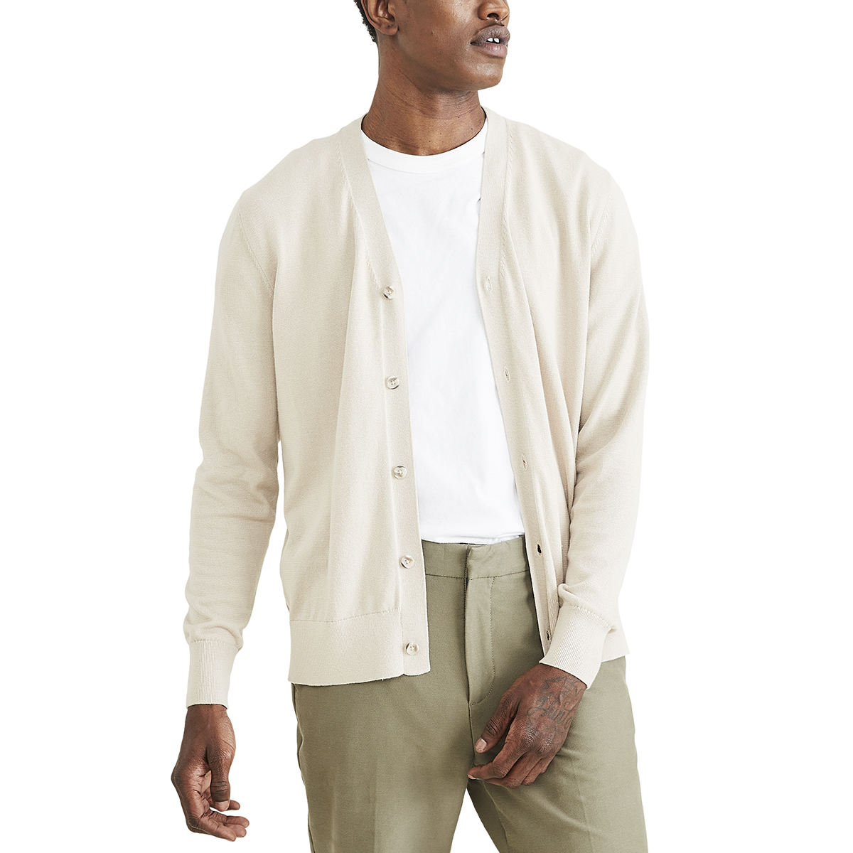 Dockers Men's Cardigan Regular Fit Sweater