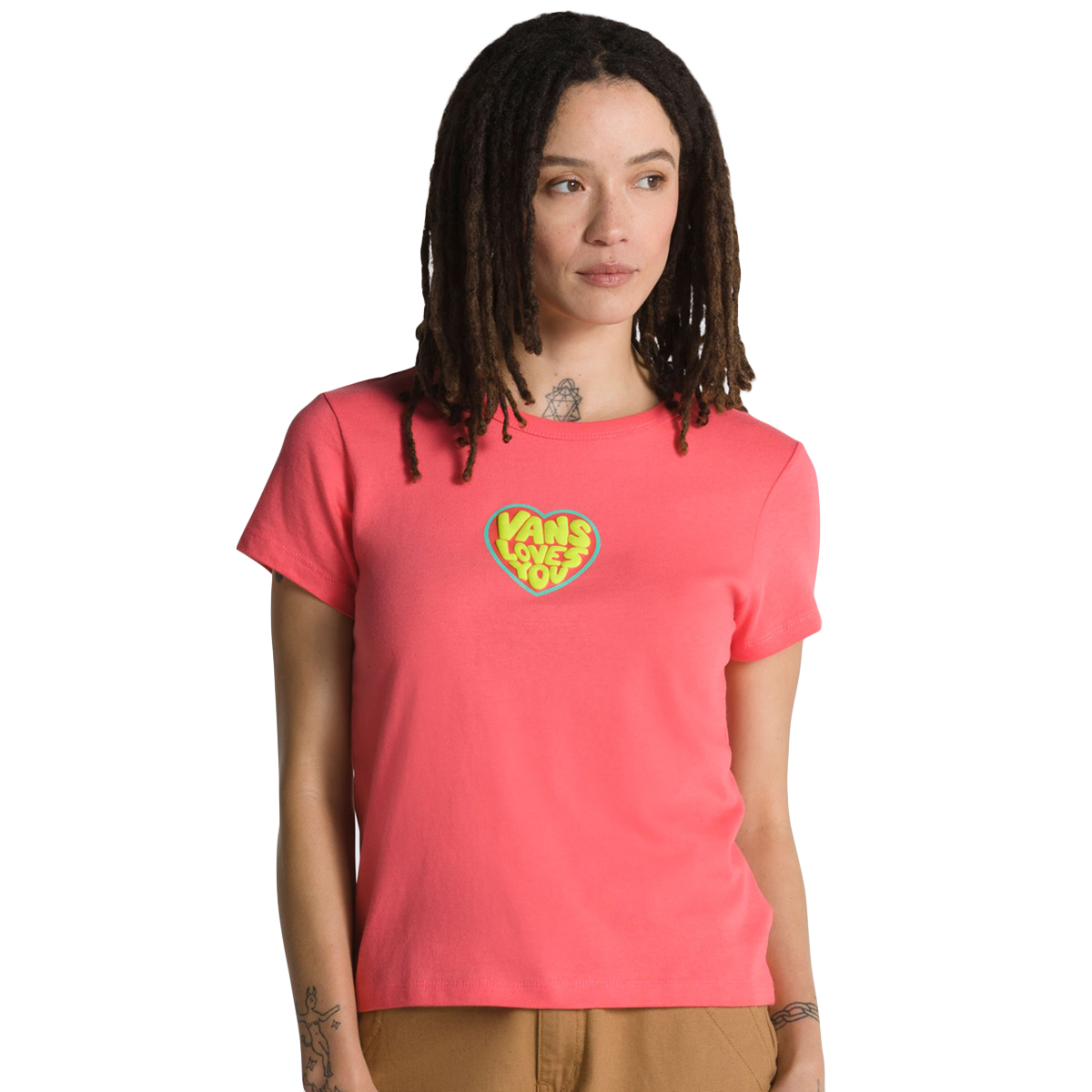 Vans Juniors' Love Is Kind Mini Crop Short-Sleeve Tee