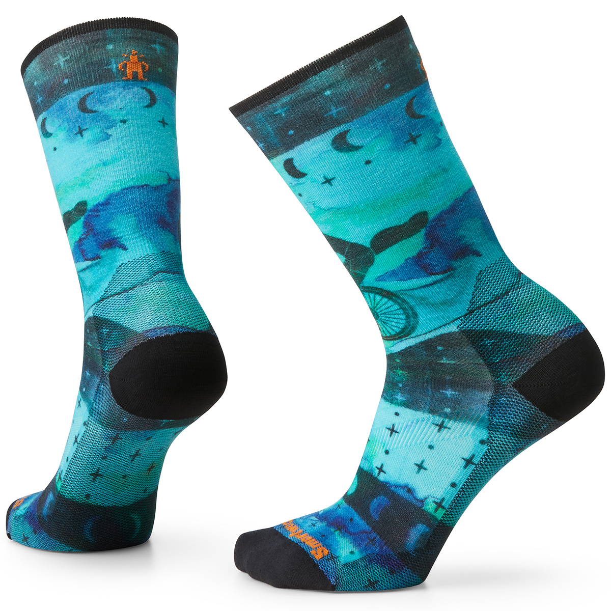 Smartwool Women's Bike Zero Cushion Celestial Print Crew Socks