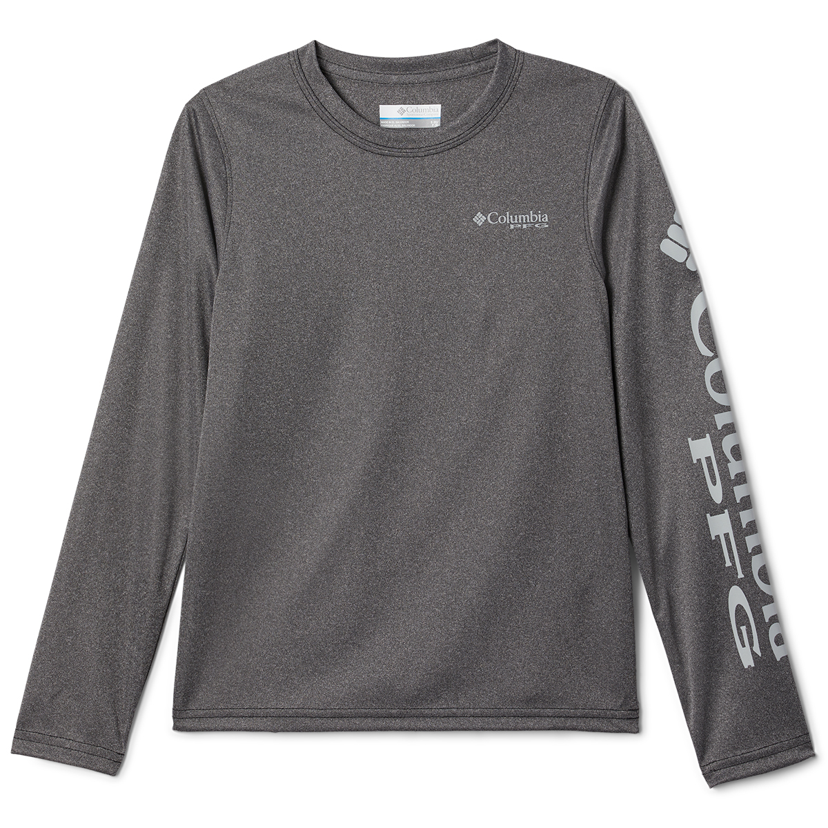 Columbia Boys' Pfg Terminal Tackle Heather Long-Sleeve Shirt - Size M