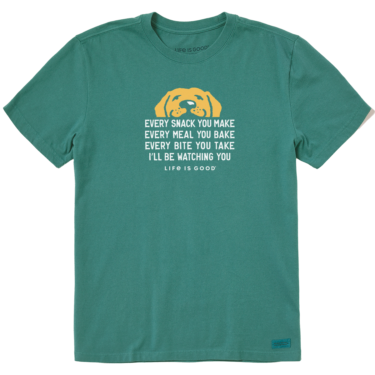 Life Is Good Men's Yellow Lab Short-Sleeve Crusher Tee