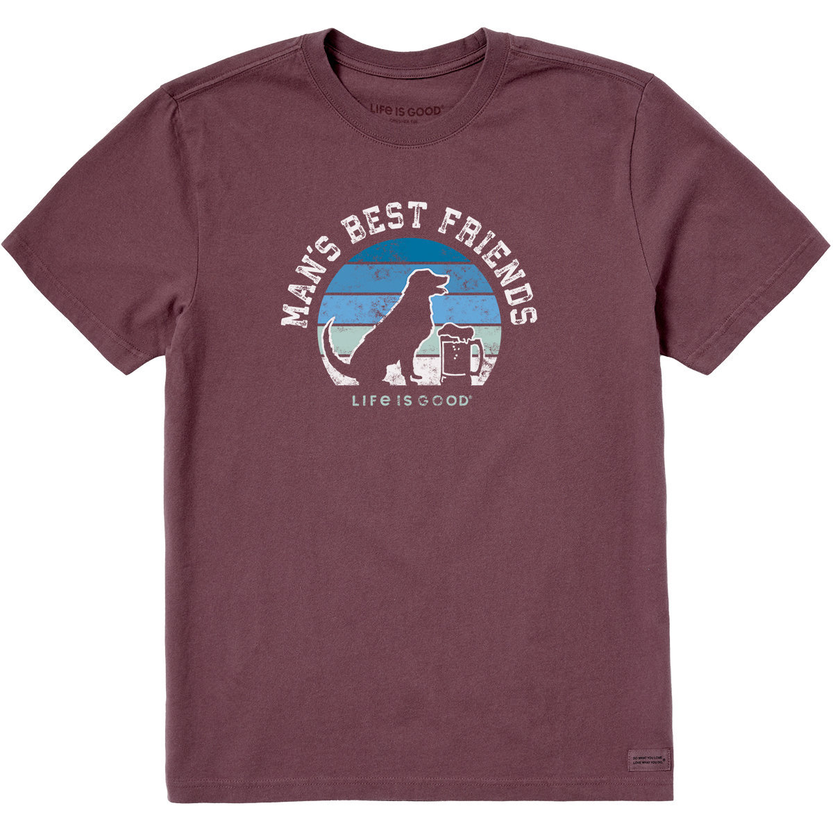 Life Is Good Men's Best Friends Crusher-Lite Short-Sleeve Tee