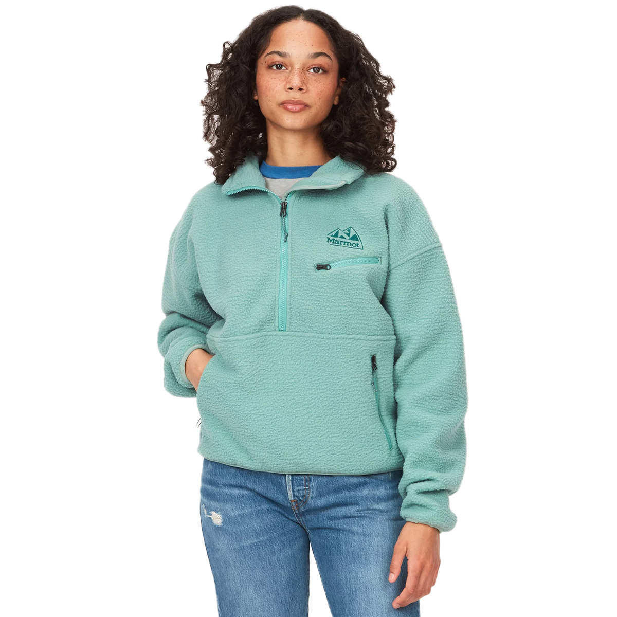 Marmot 94 E.C.O. Recycled Fleece - Women's, Victory Red — Womens Clothing  Size: Large, Length, Alpha: Regular, Sleeve Length: Regular, Apparel Fit:  Oversize — M14197-21749-L - 1 out of 15 models