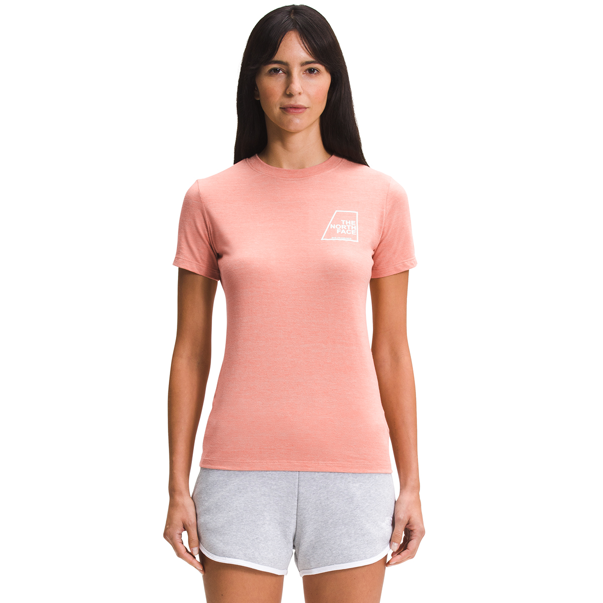 The North Face Women's Short-Sleeve Logo Marks Tri-Blend Tee - Size XL