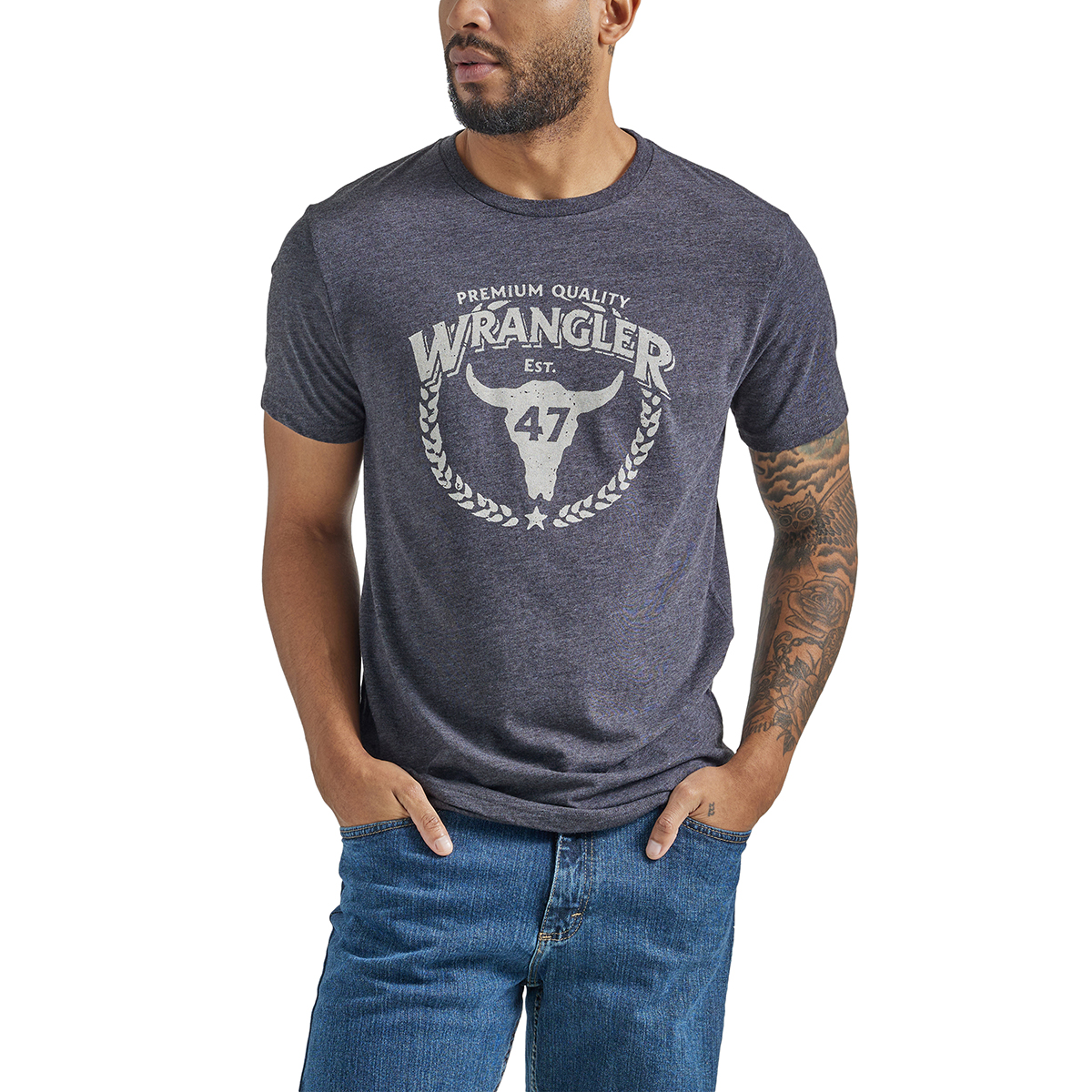 Wrangler Men's 47 Steer Short-Sleeve Graphic Tee