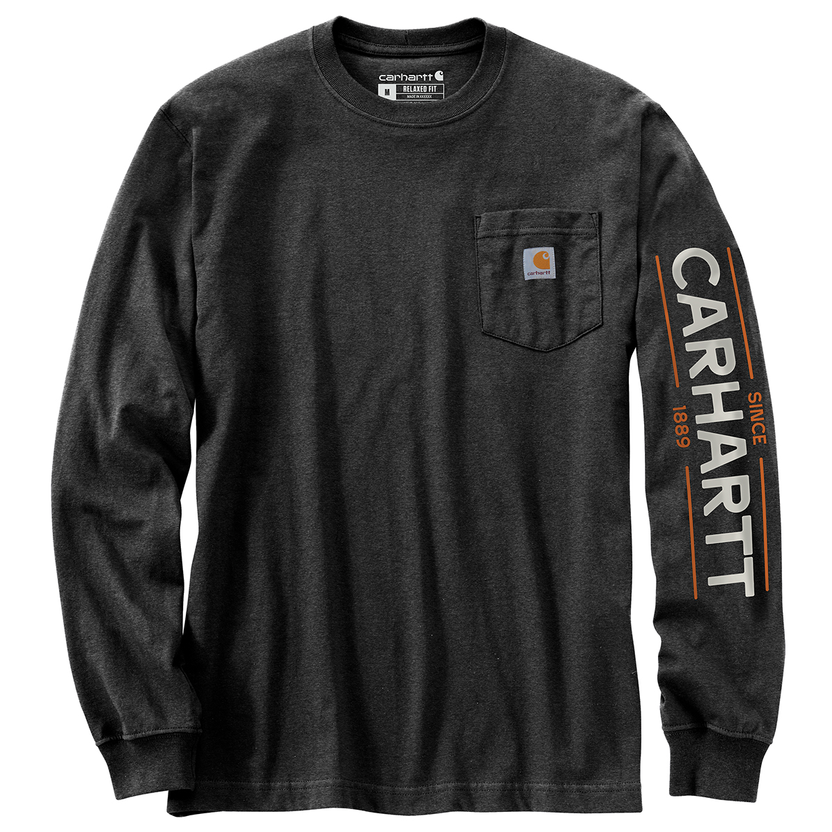 Carhartt Men’s 105957 Loose Fit Heavyweight Long-Sleeve Pocket Graphic Tee