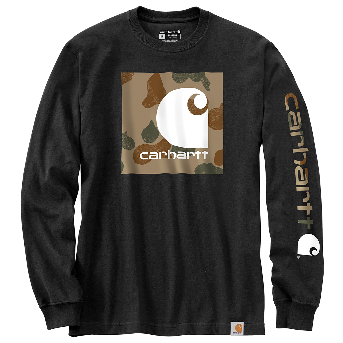 Carhartt Men's 105959 Relaxed Fit Heavyweight Long-Sleeve Camo C Graphic Tee