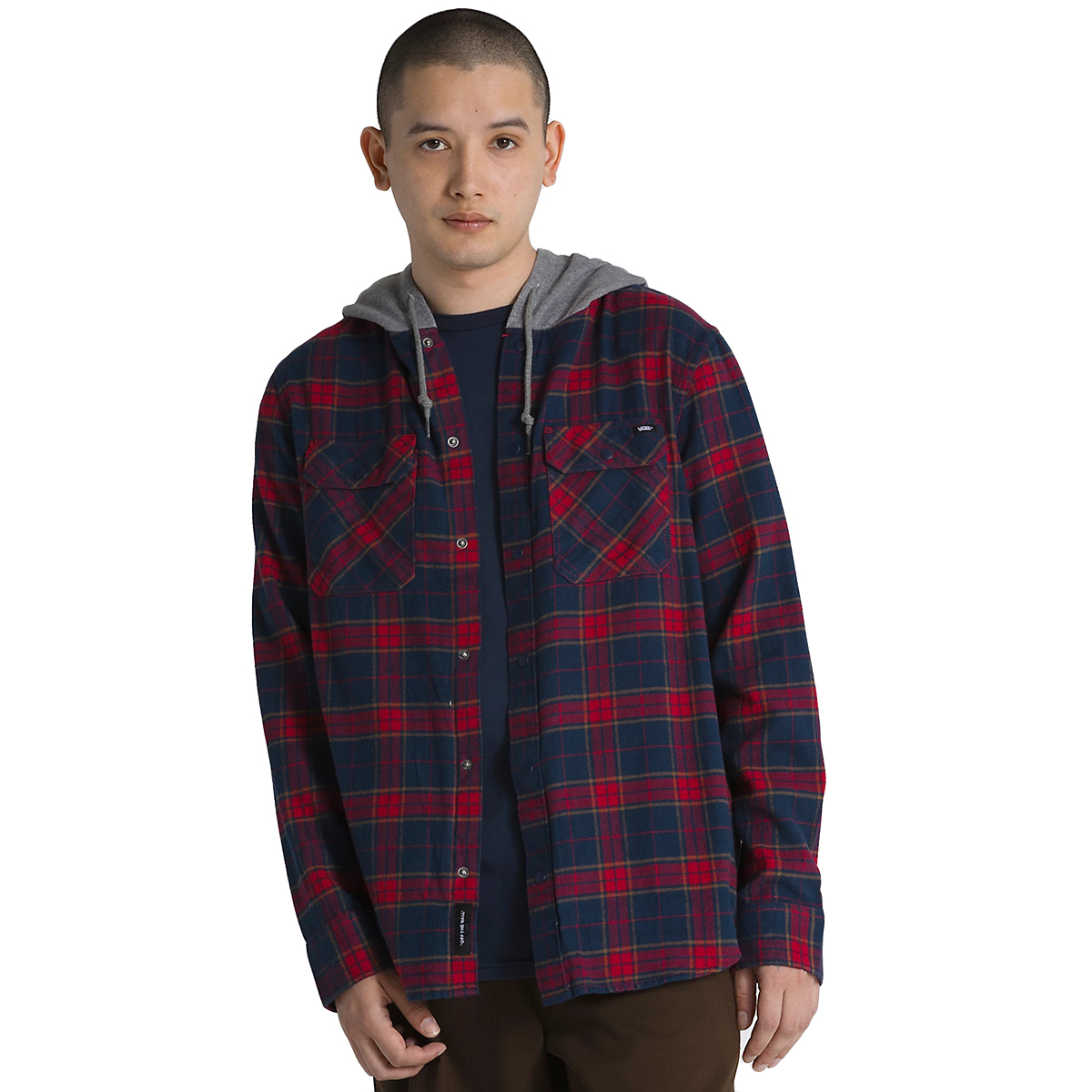 Vans Guys' Parkway Hooded Long-Sleeve Hooded Flannel