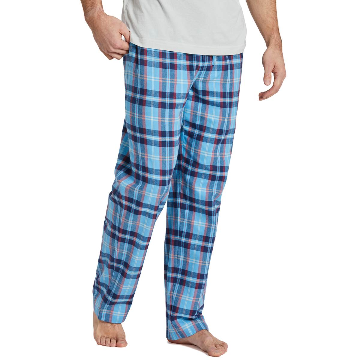 Life Is Good Men's Cool Blue Americana Plaid Classic Sleep Pants