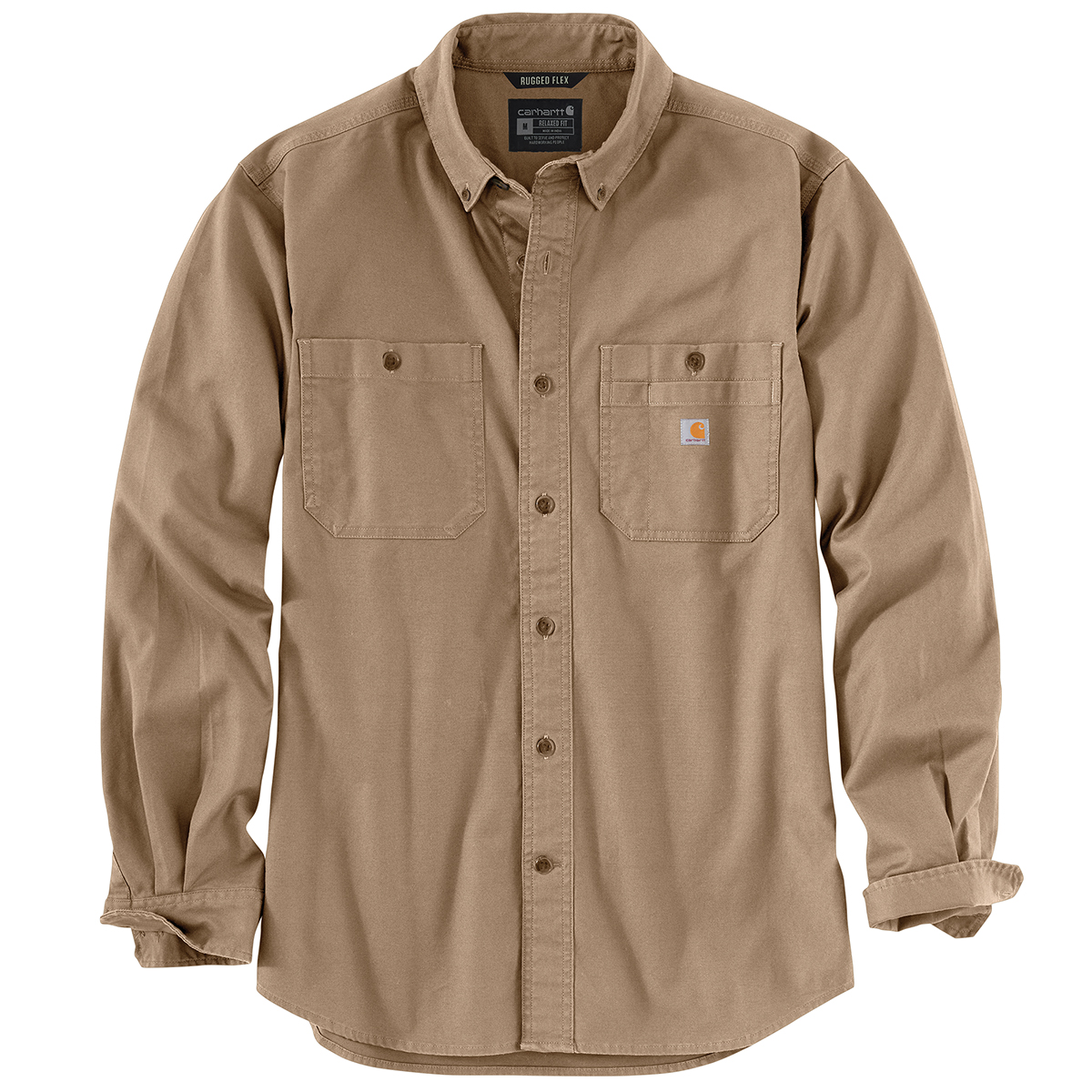 Carhartt Men's 103554 Rugged Flex Relaxed Fit Midweight Canvas Long-Sleeve Shirt