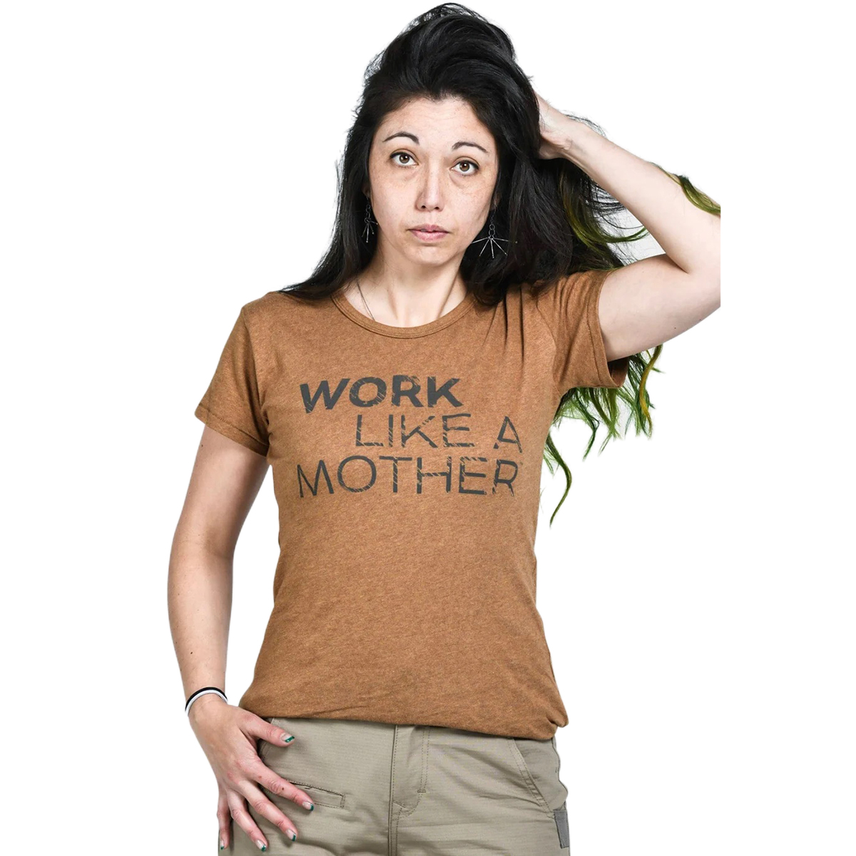 Dovetail Women's Work Like A Mother Short-Sleeve Crew Neck Tee