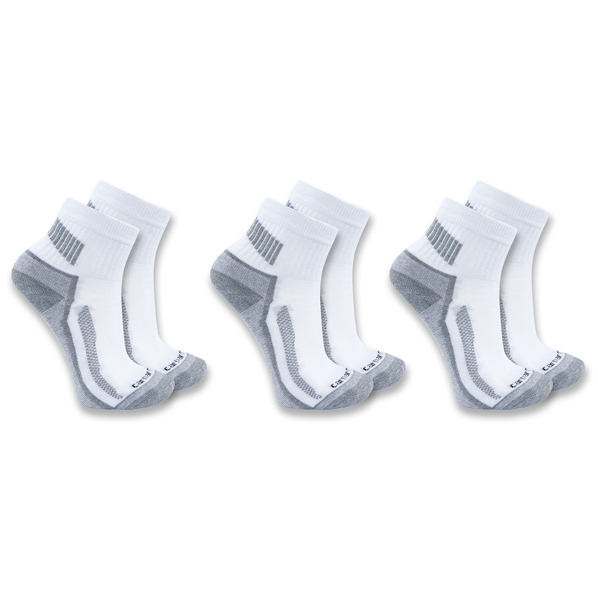 Carhartt Men's Force Midweight Quarter Socks, 3 Pairs