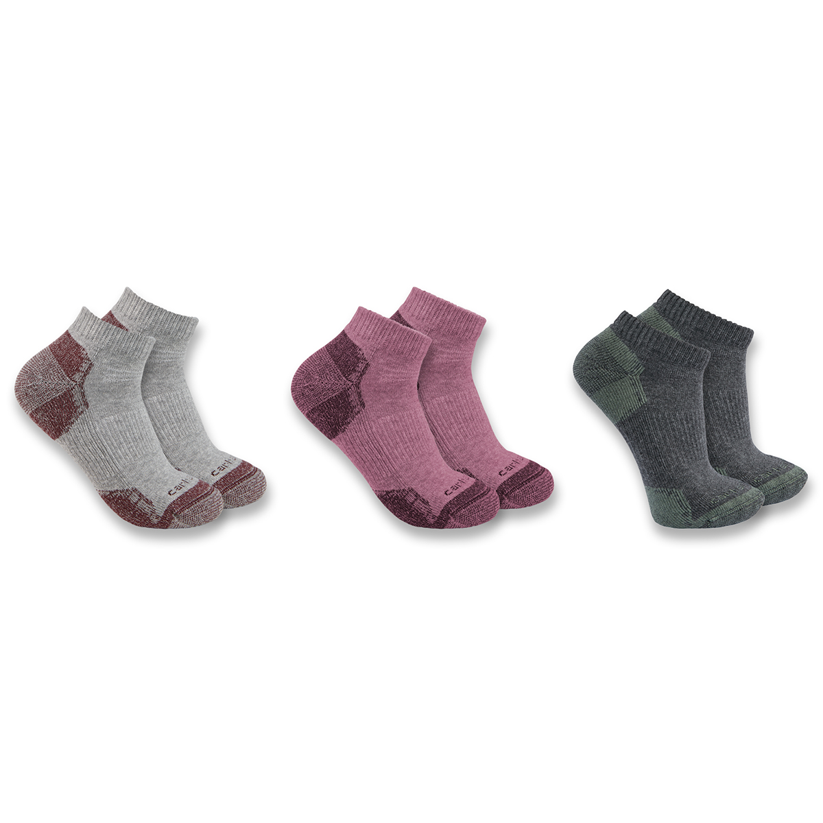 Carhartt Women's Midweight Low Cut Socks, 3 Pairs