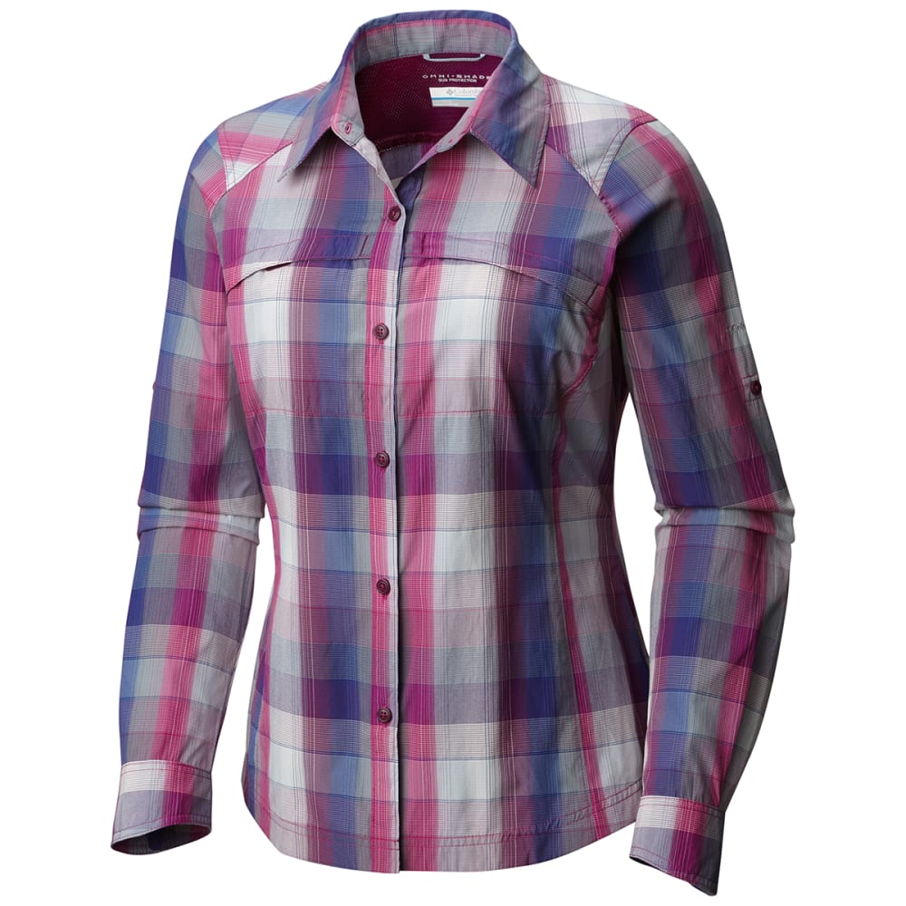 COLUMBIA Women's Silver Ridge Plaid Long-Sleeve Shirt XS