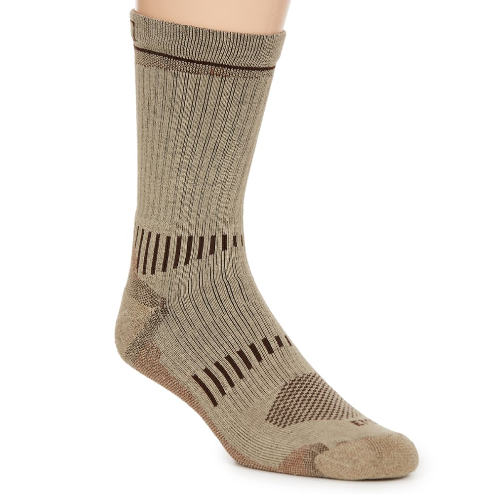EMS Men's Fast Mountain Lightweight Coolmax Crew Socks, Khaki M