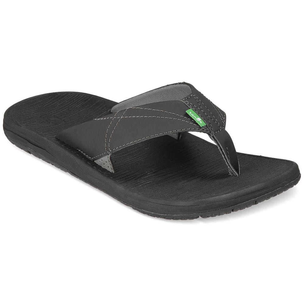 SANUK Men's Latitude Flip-Flops, Black - Eastern Mountain Sports