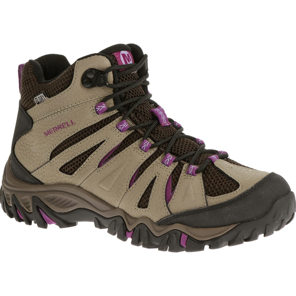 MERRELL Women's Mojave Mid Waterproof Hiking Boots, Brindle - Eastern ...