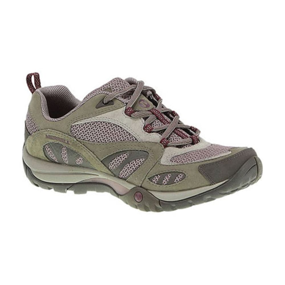 MERRELL Women's Azura Hiking Shoes, Aluminum/Rose, Wide - Eastern ...