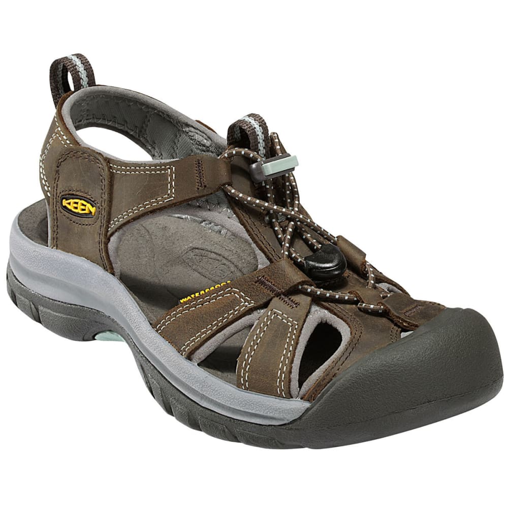 KEEN Women's Venice Sandals, Black Olive/Surf Spray 6