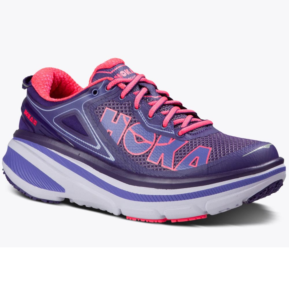 HOKA ONE ONE Women's Bondi 4 Running Shoes, Mulberry Purple/Neon Pink ...