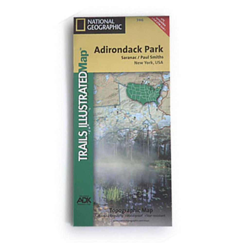 NAT GEO Adirondack Park Map, Saranac/Paul Smiths NA