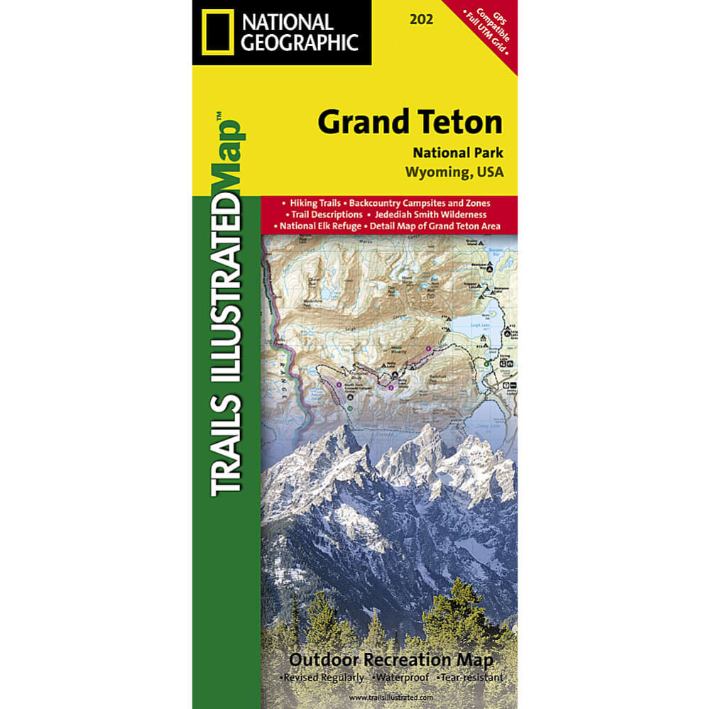 NATIONAL GEOGRAPHIC Trails Illustrated Grand Teton National Park Map NA