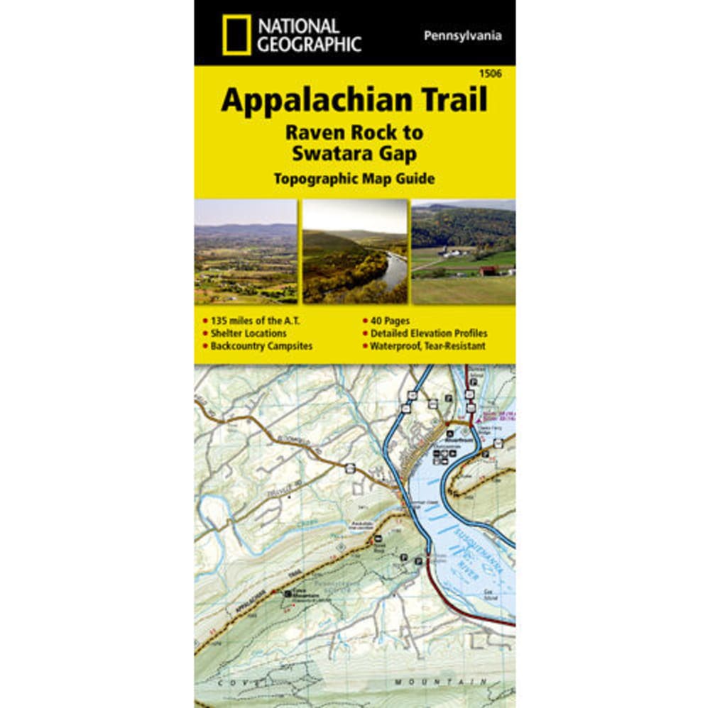 NATIONAL GEOGRAPHIC Appalachian Trail, Raven Rock to Swatara Gap Topographic Map Guide NO SIZE