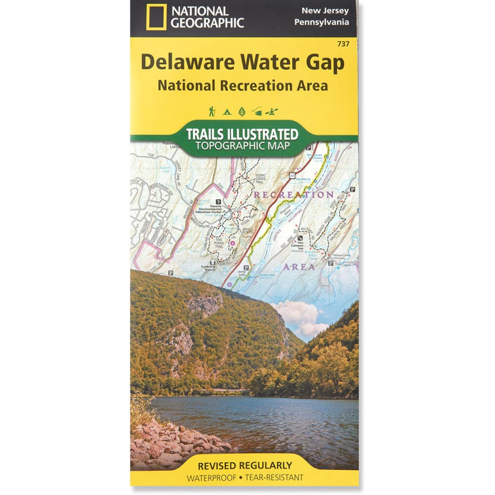 NAT GEO Delaware Water Gap Map NO SIZE