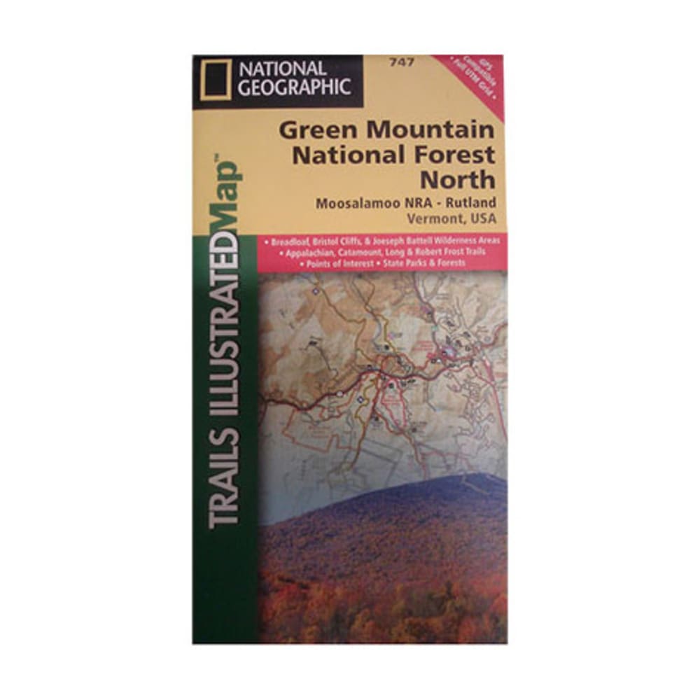 NAT GEO Green Mountains Central Map NA