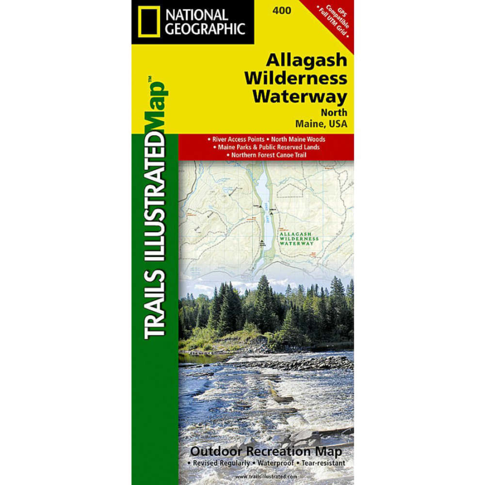 NAT GEO Allagash Wilderness Waterway North Trail Map NA