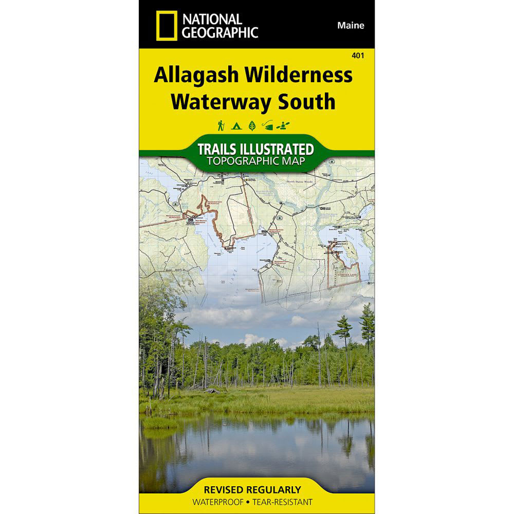 NAT GEO Allagash Wilderness Waterway South Trail Map NA