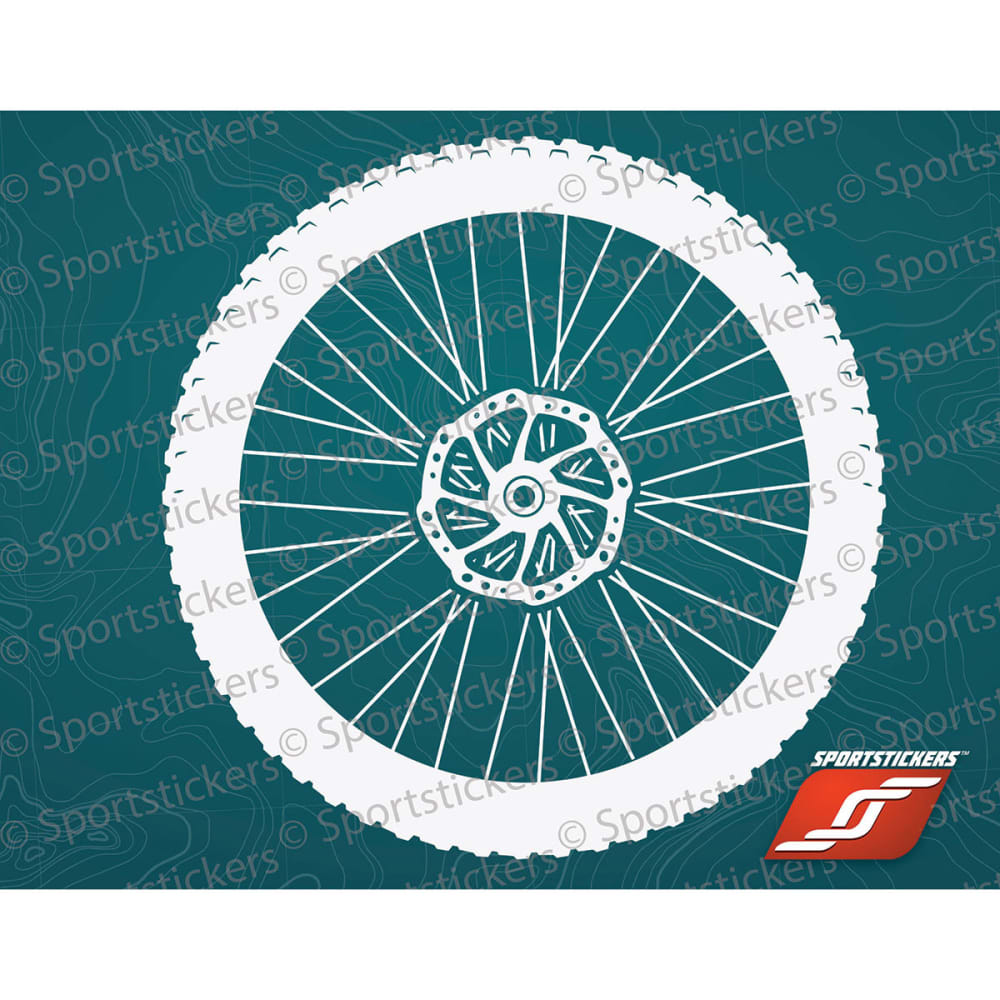 SPORTSTICKERS Mountain Bike Wheel, White NO SIZE