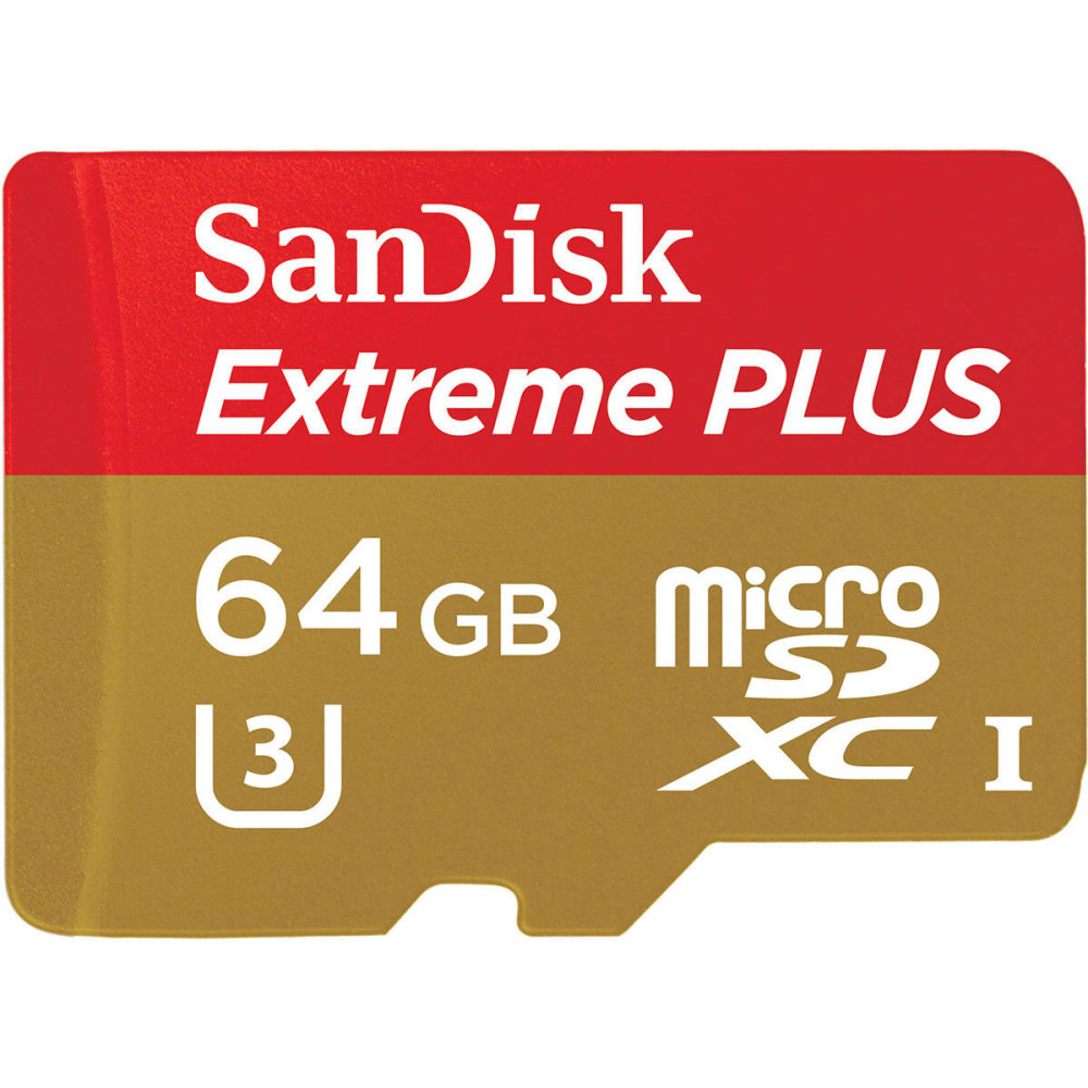 SANDISK Extreme Micro SDXC UHS-1 Memory Card, 64GB NO SIZE
