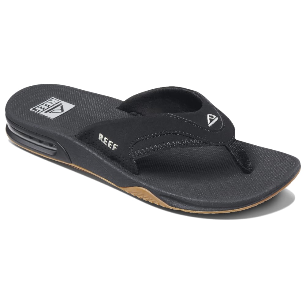 REEF Men's Fanning Flip-Flops, Black 9