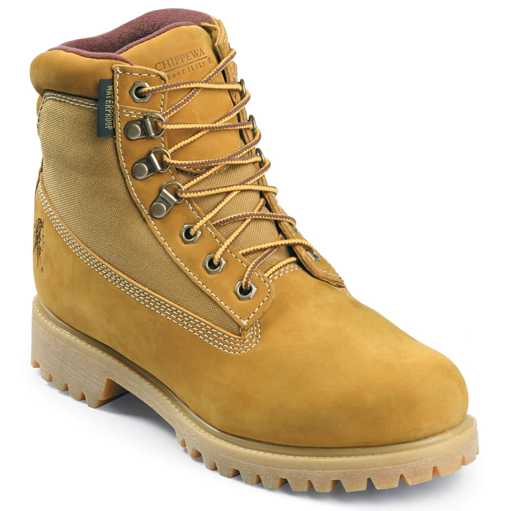 CHIPPEWA Men's 6 in. Nubuc Work Boots, Medium Width 7